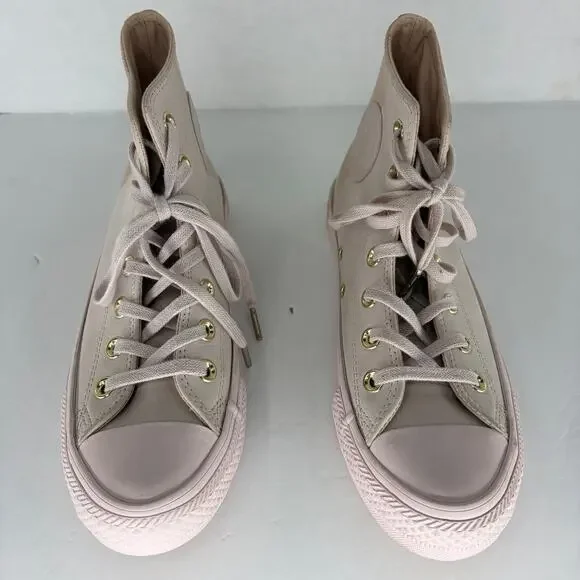 Converse Chuck Taylor All Star High Top Barely Rose Patent Leather Sneaker - Picture 2 of 10